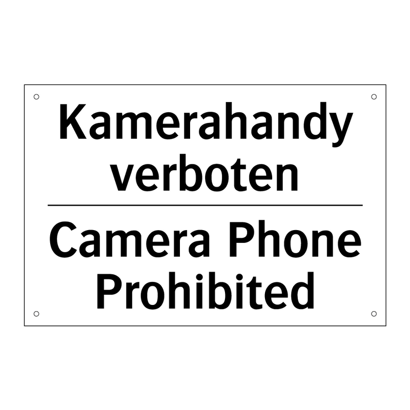 Kamerahandy verboten - Camera Phone Prohibited