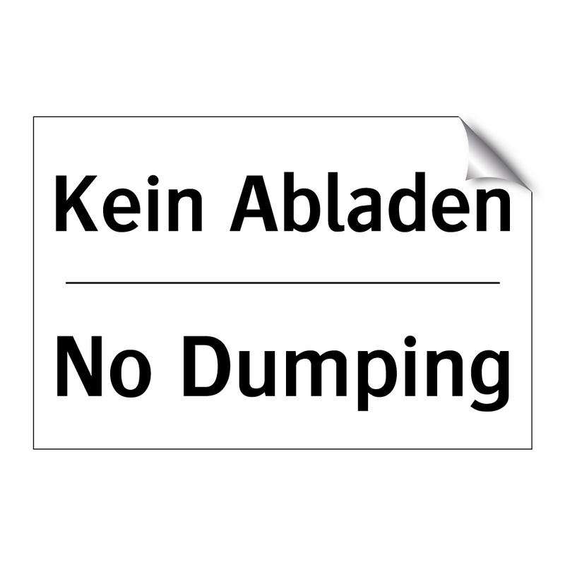 Kein Abladen - No Dumping