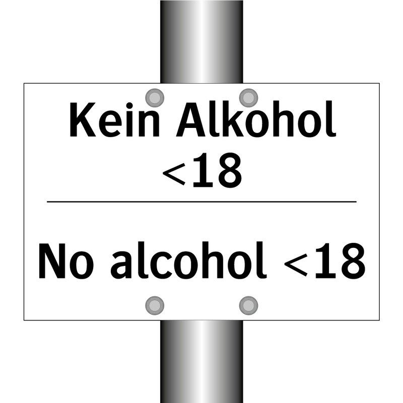 Kein Alkohol <18 - No alcohol <18