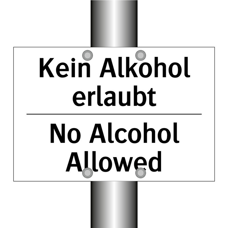 Kein Alkohol erlaubt - No Alcohol Allowed