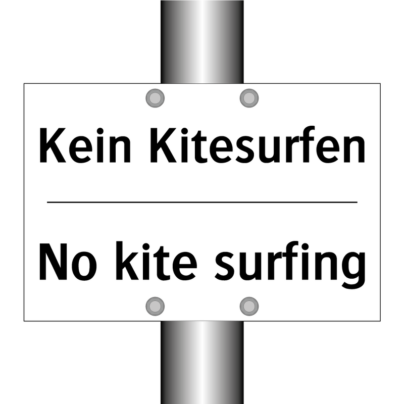Kein Kitesurfen - No kite surfing
