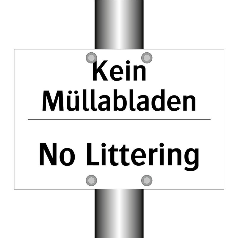 Kein Müllabladen - No Littering