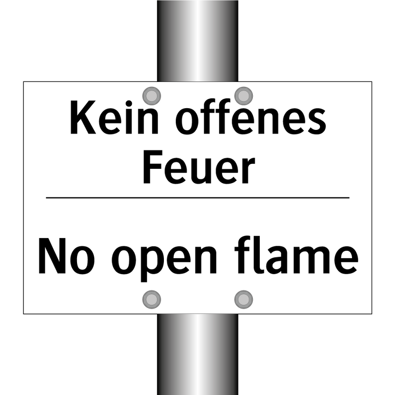 Kein offenes Feuer - No open flame