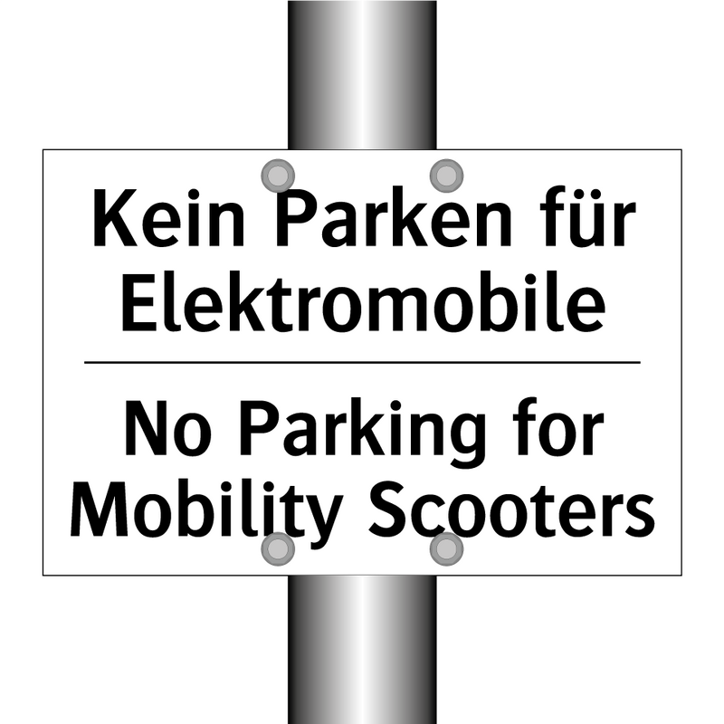 Kein Parken für Elektromobile - No Parking for Mobility Scooters/.../