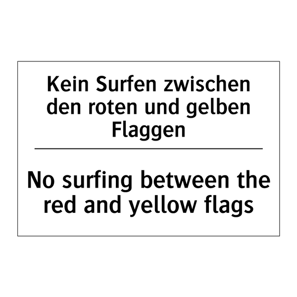 Kein Surfen zwischen den roten /.../ - No surfing between the red and /.../