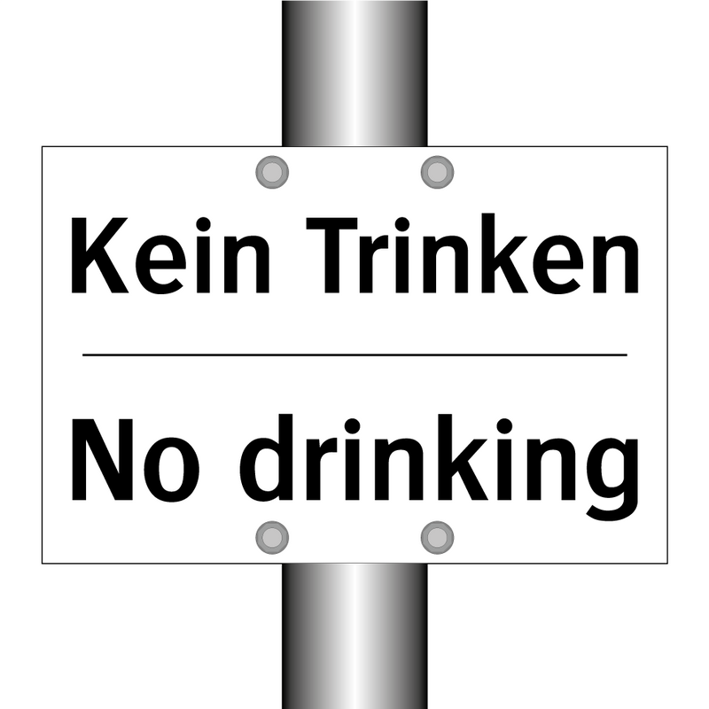 Kein Trinken - No drinking