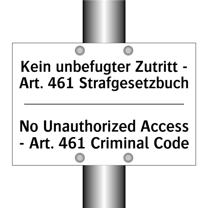 Kein unbefugter Zutritt - Art. /.../ - No Unauthorized Access - Art. /.../