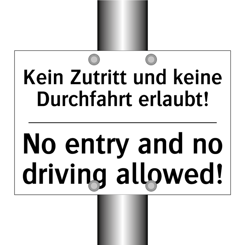 Kein Durchgang - No passage