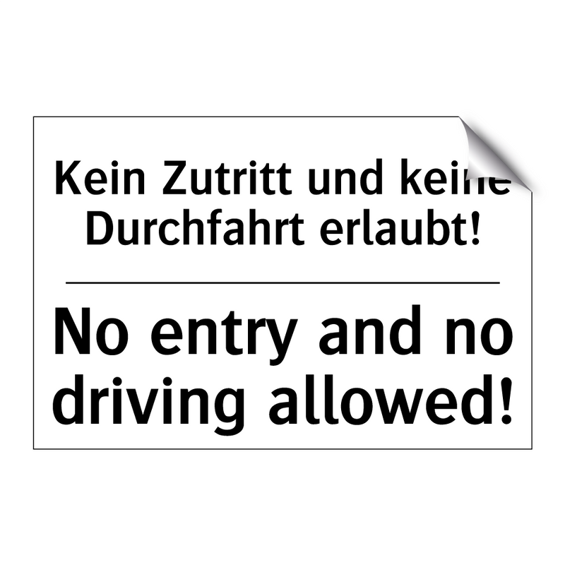 Kein Durchgang - No passage