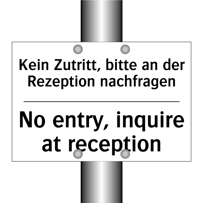 Kein Essen oder Trinken - No eating or drinking