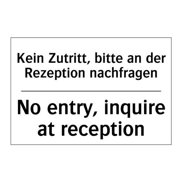 Kein Essen oder Trinken - No eating or drinking