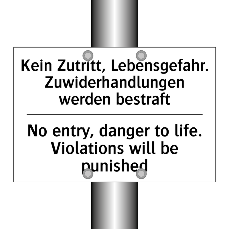Kein Fahrzeugzugang - No Vehicle Access