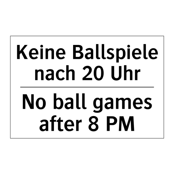 Kein Parasailing - No parasailing