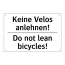Keine Velos anlehnen! - Do not lean bicycles!