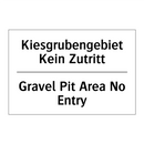 Kiesgrubengebiet Kein Zutritt - Gravel Pit Area No Entry