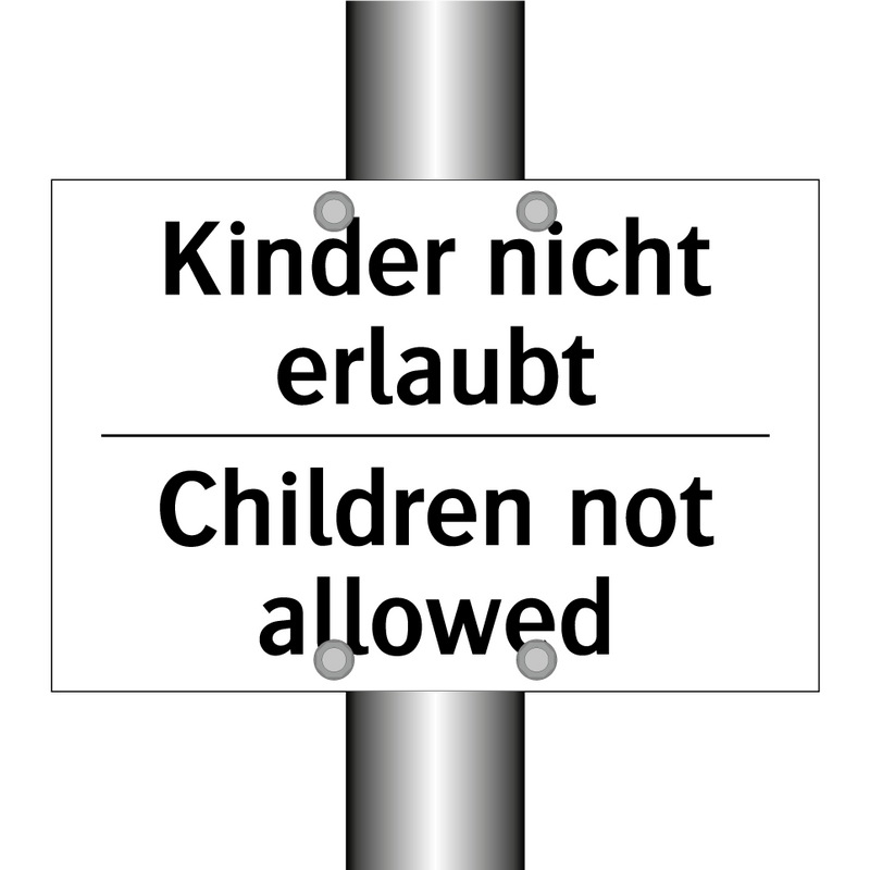 Kinder nicht erlaubt - Children not allowed