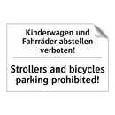 Kinderwagen und Fahrräder abstellen /.../ - Strollers and bicycles parking /.../