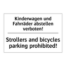 Kinderwagen und Fahrräder abstellen /.../ - Strollers and bicycles parking /.../