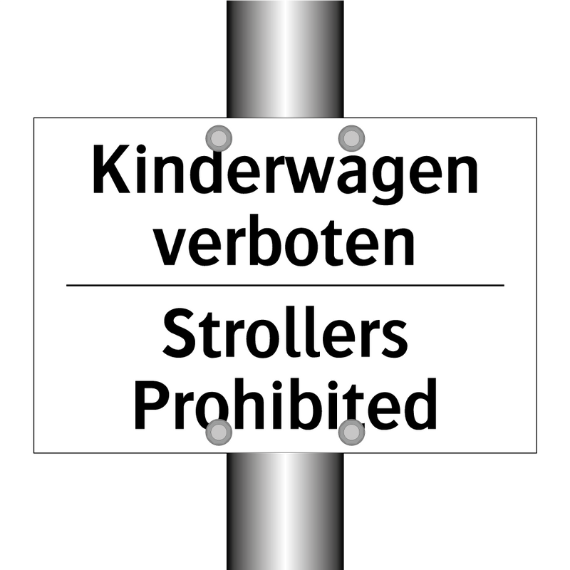 Kinderwagen verboten - Strollers Prohibited