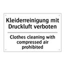 Kleiderreinigung mit Druckluft /.../ - Clothes cleaning with compressed /.../