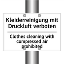 Kleiderreinigung mit Druckluft /.../ - Clothes cleaning with compressed /.../