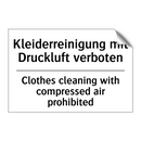 Kleiderreinigung mit Druckluft /.../ - Clothes cleaning with compressed /.../