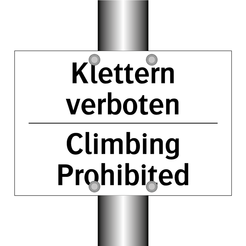 Klettern verboten - Climbing Prohibited
