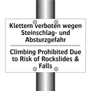 Klettern verboten wegen Steinschlag- /.../ - Climbing Prohibited Due to Risk /.../