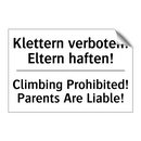 Klettern verboten! Eltern haften!/.../ - Climbing Prohibited! Parents Are /.../