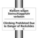 Klettern wegen Steinschlaggefahr /.../ - Climbing Prohibited Due to Danger /.../