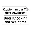 Klopfen an der Tür nicht erwünscht/.../ - Door Knocking Not Welcome