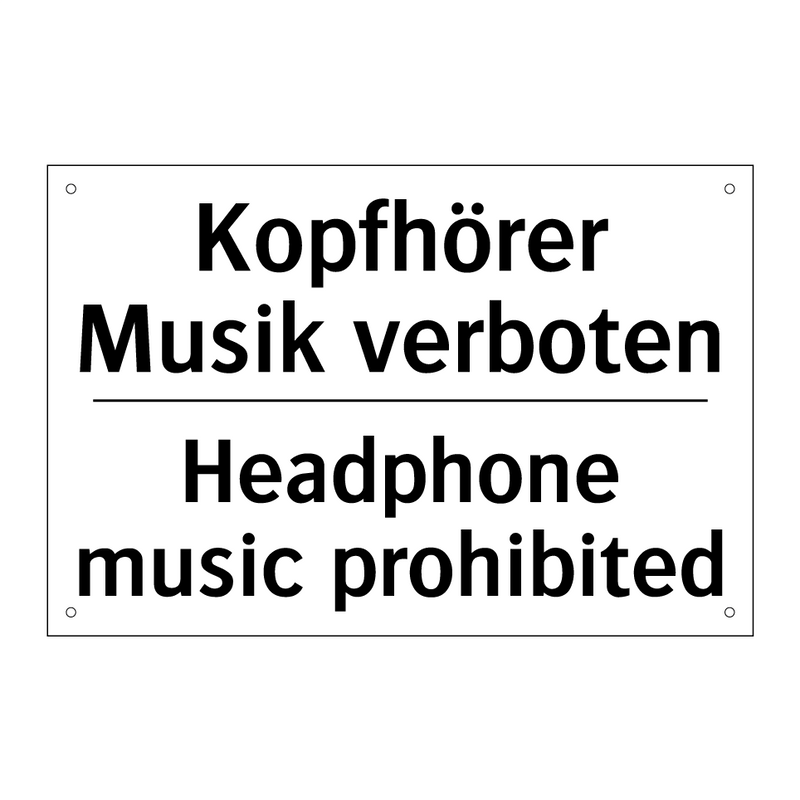 Kopfhörer Musik verboten - Headphone music prohibited