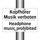 Kopfhörer Musik verboten - Headphone music prohibited