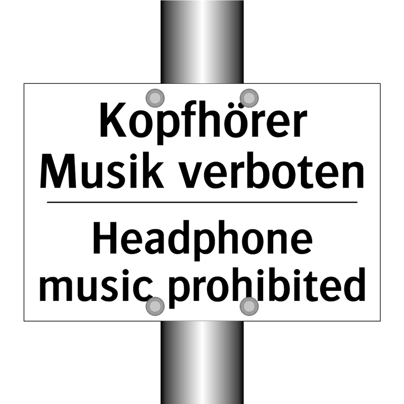 Kopfhörer Musik verboten - Headphone music prohibited