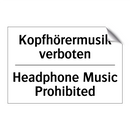 Kopfhörermusik verboten - Headphone Music Prohibited