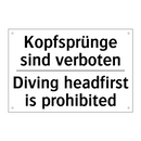 Kopfsprünge sind verboten - Diving headfirst is prohibited