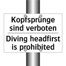 Kopfsprünge sind verboten - Diving headfirst is prohibited