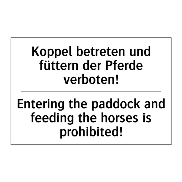 Koppel betreten und füttern der /.../ - Entering the paddock and feeding /.../