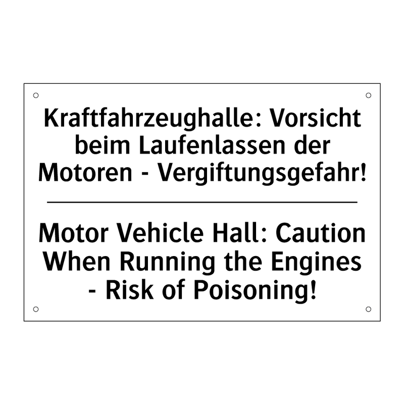 Kraftfahrzeughalle: Vorsicht beim /.../ - Motor Vehicle Hall: Caution When /.../