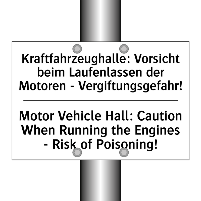 Kraftfahrzeughalle: Vorsicht beim /.../ - Motor Vehicle Hall: Caution When /.../