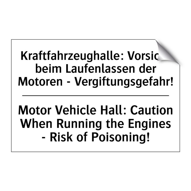 Kraftfahrzeughalle: Vorsicht beim /.../ - Motor Vehicle Hall: Caution When /.../