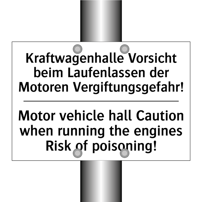 Kraftwagenhalle Vorsicht beim /.../ - Motor vehicle hall Caution when /.../