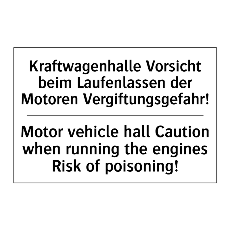 Kraftwagenhalle Vorsicht beim /.../ - Motor vehicle hall Caution when /.../