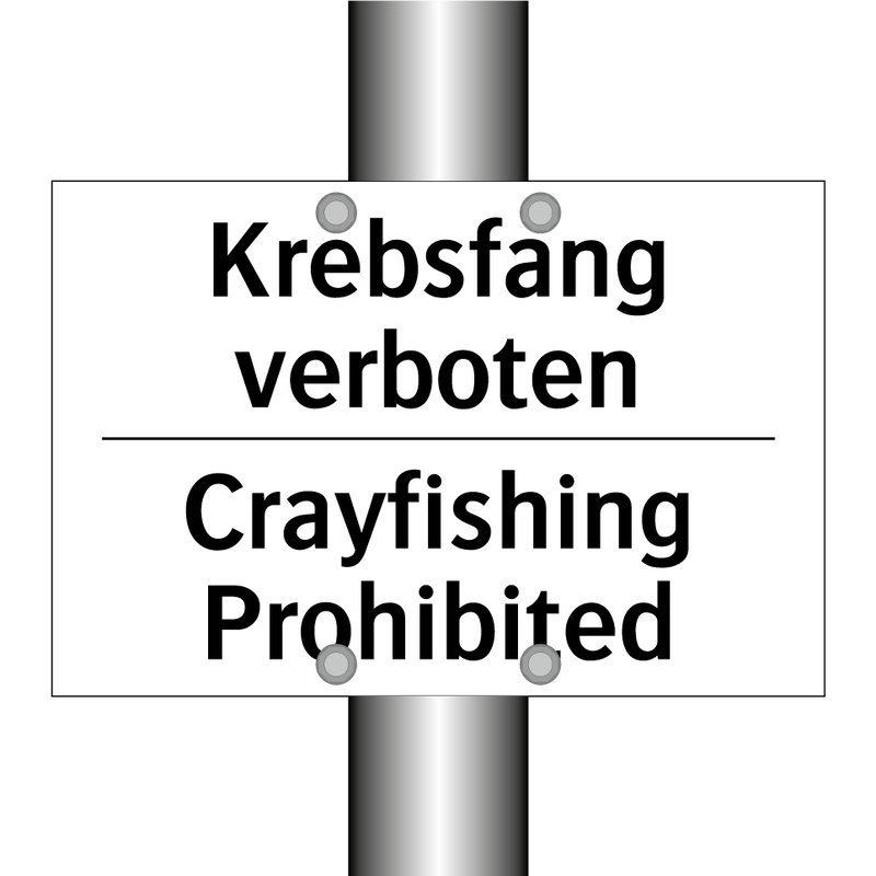 Krebsfang verboten - Crayfishing Prohibited