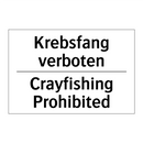 Krebsfang verboten - Crayfishing Prohibited
