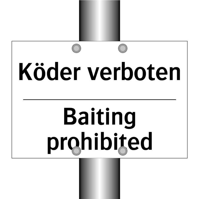 Köder verboten - Baiting prohibited