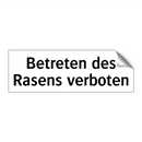 Betreten des Rasens verboten