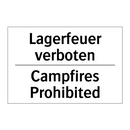 Lagerfeuer verboten - Campfires Prohibited