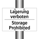 Lagerung verboten - Storage Prohibited