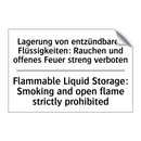 Lagerung von entzündbaren Flüssigkeiten: /.../ - Flammable Liquid Storage: Smoking /.../